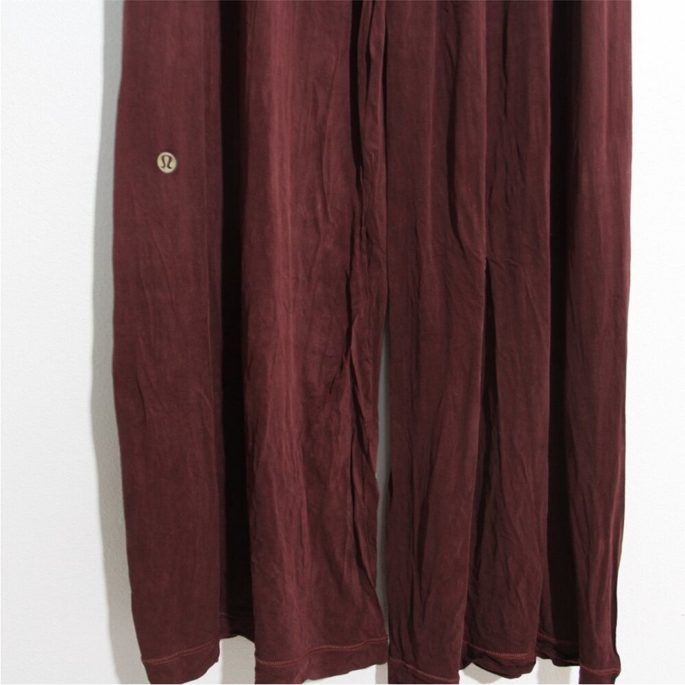 Lululemon Principal Dancer Jumpsuit *31" Midnight Maroon Cupro Sleeveless Sz 12 - Picture 12 of 13
